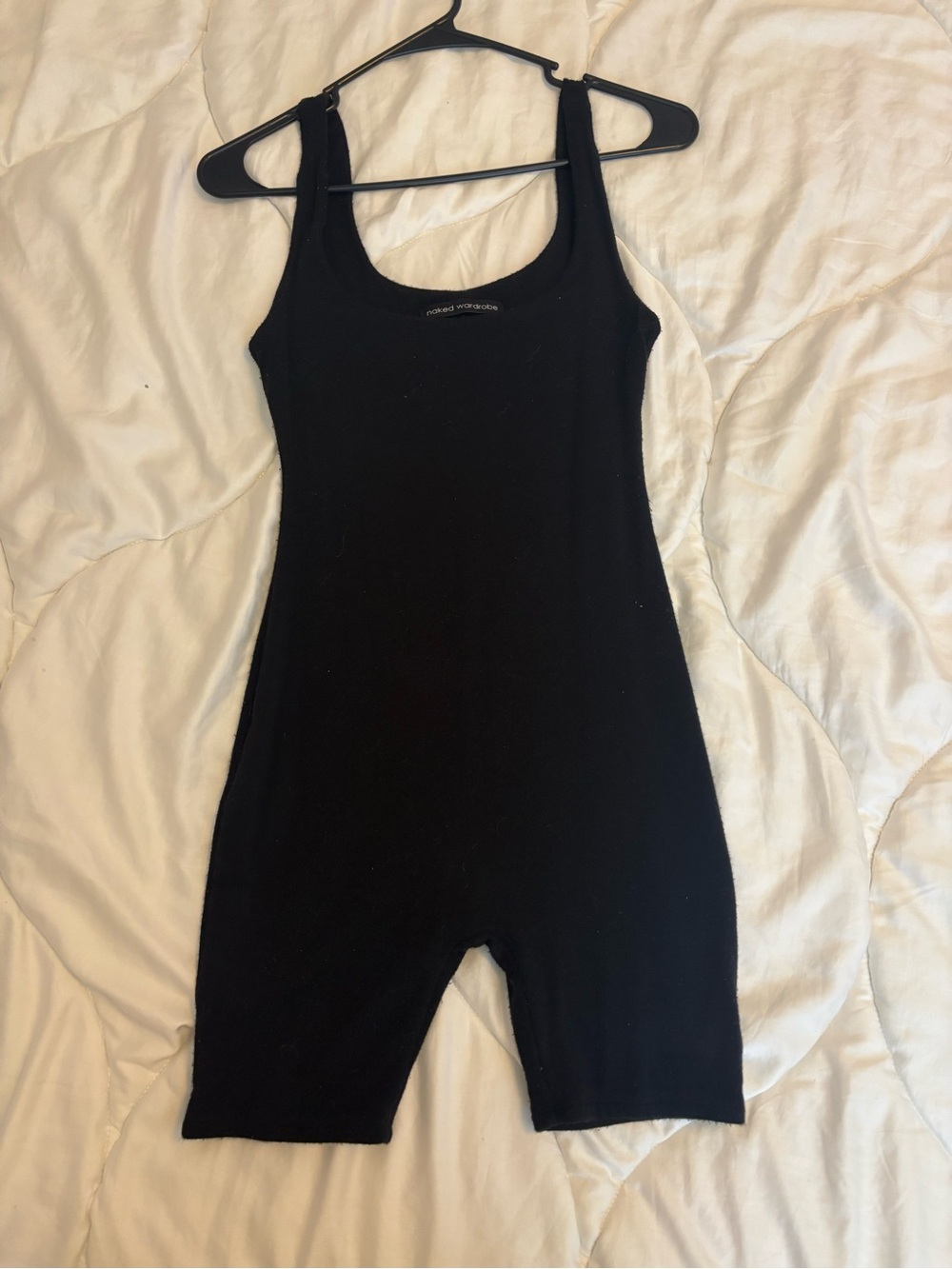 naked wardrobe Black Tank One-Piece Bodysuit